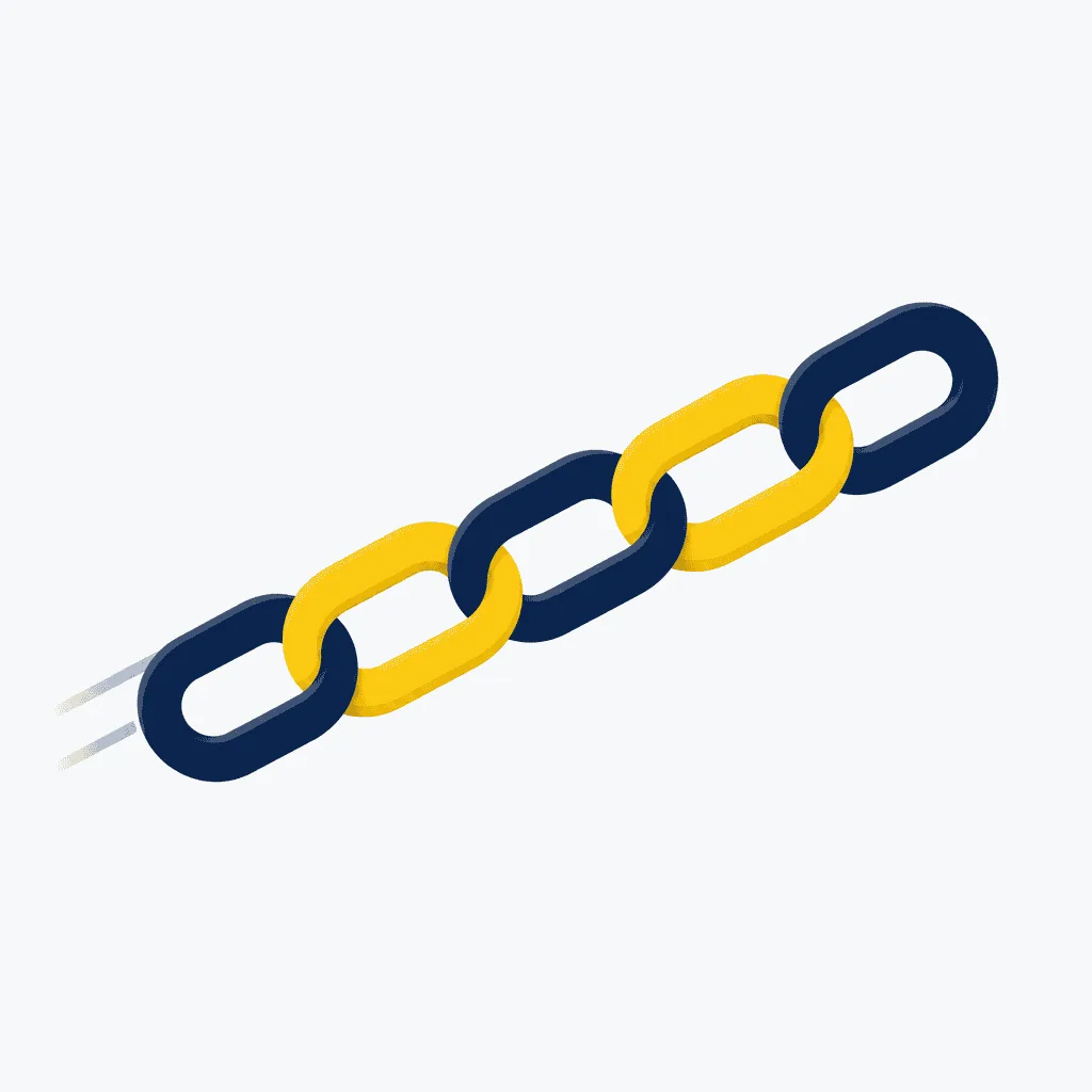 Intelligent Links Accelerate product icon - abstract chain links